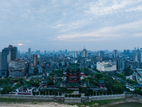 A view of the Pavilion of Prince Teng, one of the famous ancient Chinese buildings, in Nanchang, Jiangxi province, China, on March 16, 2021....