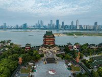 A view of the Pavilion of Prince Teng, one of the famous ancient Chinese buildings, in Nanchang, Jiangxi province, China, on March 16, 2021....