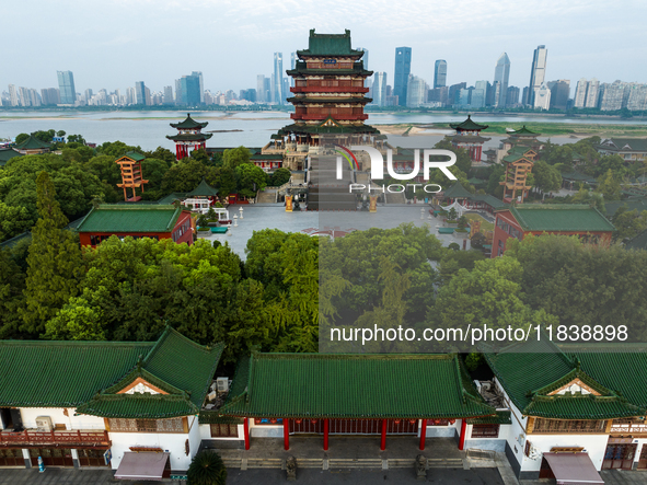 A view of the Pavilion of Prince Teng, one of the famous ancient Chinese buildings, in Nanchang, Jiangxi province, China, on March 16, 2021....