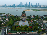 A view of the Pavilion of Prince Teng, one of the famous ancient Chinese buildings, in Nanchang, Jiangxi province, China, on March 16, 2021....