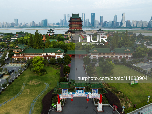 A view of the Pavilion of Prince Teng, one of the famous ancient Chinese buildings, in Nanchang, Jiangxi province, China, on March 16, 2021....