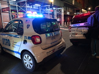 One teenage boy dies and one man is wounded in a stabbing in the Financial District section of Manhattan, New York, United States, on Decemb...