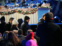 President Biden switches on the National Christmas Tree in subfreezing weather in Washington, D.C., United States, on December 5, 2024. Sing...