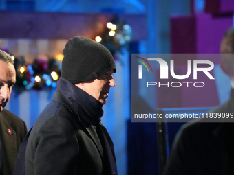 President Biden switches on the National Christmas Tree in subfreezing weather in Washington, D.C., United States, on December 5, 2024. Sing...