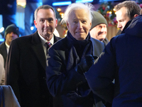 President Biden switches on the National Christmas Tree in subfreezing weather in Washington, D.C., United States, on December 5, 2024. Sing...