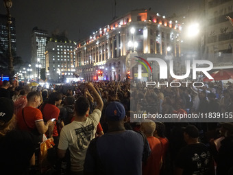 Demonstrators shout slogans as they participate in a protest against Sao Paulo's governor, Tarcisio de Freitas, and the violence of the poli...