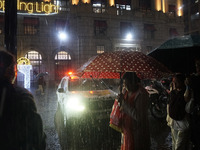 Demonstrators shout slogans as they participate in a protest against Sao Paulo's governor, Tarcisio de Freitas, and the violence of the poli...