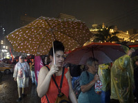 Demonstrators shout slogans as they participate in a protest against Sao Paulo's governor, Tarcisio de Freitas, and the violence of the poli...