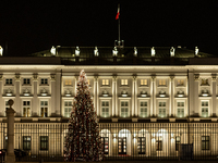 Christmas iluminations In Warsaw, Poland on December 05, 2024. (