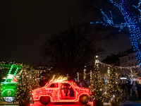 Christmas iluminations In Warsaw, Poland on December 05, 2024. (