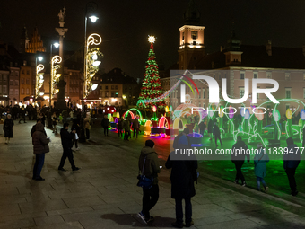 Christmas iluminations In Warsaw, Poland on December 05, 2024. (