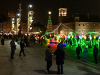 Christmas iluminations In Warsaw, Poland on December 05, 2024. (