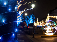 Christmas iluminations In Warsaw, Poland on December 05, 2024. (