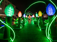 Christmas iluminations In Warsaw, Poland on December 05, 2024. (