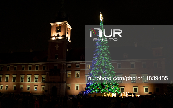 Christmas iluminations In Warsaw, Poland on December 05, 2024. 