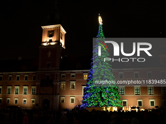 Christmas iluminations In Warsaw, Poland on December 05, 2024. (