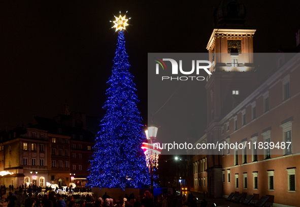 Christmas iluminations In Warsaw, Poland on December 05, 2024. 