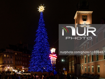 Christmas iluminations In Warsaw, Poland on December 05, 2024. (