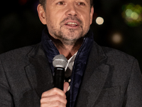 Rafal Trzaskowski mayor of Warsaw starts Christmas iluminations In Warsaw, Poland on December 05, 2024. (