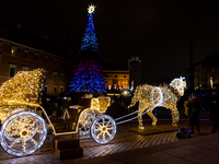 Christmas iluminations In Warsaw, Poland on December 05, 2024. (