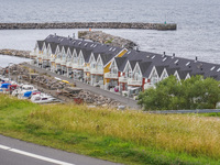 Summer cottages are seen in Hasle, Bornholm Island, Denmark, on August 5, 2024. (