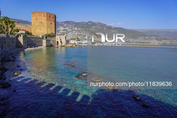 Red Tower is seen in Alanya, Turkey, on November 5, 2024 