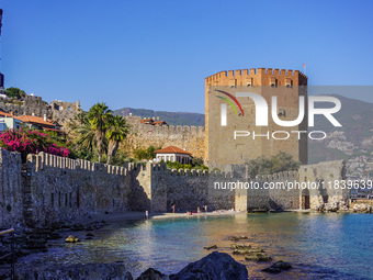 Red Tower is seen in Alanya, Turkey, on November 5, 2024 (