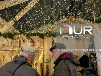 The historic center of Abensberg, Bavaria, Germany, on December 5, 2024, becomes a festive destination during the Christmas season. The trad...