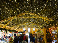 The historic center of Abensberg, Bavaria, Germany, on December 5, 2024, becomes a festive destination during the Christmas season. The trad...