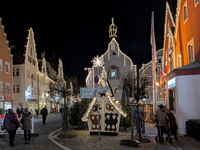 The historic center of Abensberg, Bavaria, Germany, on December 5, 2024, becomes a festive destination during the Christmas season. The trad...