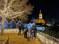 The historic center of Abensberg, Bavaria, Germany, on December 5, 2024, becomes a festive destination during the Christmas season. The trad...