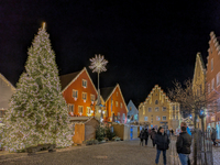 The historic center of Abensberg, Bavaria, Germany, on December 5, 2024, becomes a festive destination during the Christmas season. The trad...