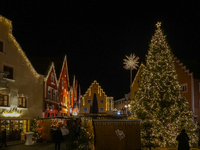 The historic center of Abensberg, Bavaria, Germany, on December 5, 2024, becomes a festive destination during the Christmas season. The trad...