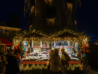 The historic center of Abensberg, Bavaria, Germany, on December 5, 2024, becomes a festive destination during the Christmas season. The trad...