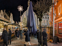 The historic center of Abensberg, Bavaria, Germany, on December 5, 2024, becomes a festive destination during the Christmas season. The trad...