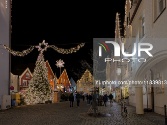 The historic center of Abensberg, Bavaria, Germany, on December 5, 2024, becomes a festive destination during the Christmas season. The trad...