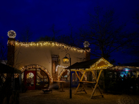 The historic center of Abensberg, Bavaria, Germany, on December 5, 2024, becomes a festive destination during the Christmas season. The trad...