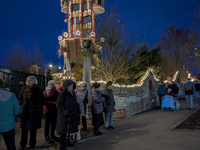 The historic center of Abensberg, Bavaria, Germany, on December 5, 2024, becomes a festive destination during the Christmas season. The trad...