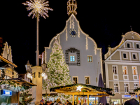 The historic center of Abensberg, Bavaria, Germany, on December 5, 2024, becomes a festive destination during the Christmas season. The trad...