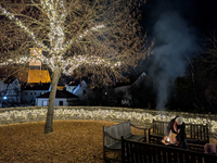 The historic center of Abensberg, Bavaria, Germany, on December 5, 2024, becomes a festive destination during the Christmas season. The trad...