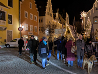 The historic center of Abensberg, Bavaria, Germany, on December 5, 2024, becomes a festive destination during the Christmas season. The trad...