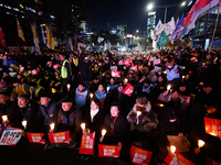 Thousands of citizens gather across from the National Assembly to demand the impeachment of President Yoon Suk-yeol in Seoul, South Korea, o...