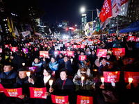 Thousands of citizens gather across from the National Assembly to demand the impeachment of President Yoon Suk-yeol in Seoul, South Korea, o...