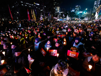 Thousands of citizens gather across from the National Assembly to demand the impeachment of President Yoon Suk-yeol in Seoul, South Korea, o...