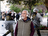 People protest in Athens, Greece, on December 6, 2024, marking the 16th anniversary of the death of 15-year-old Alexis Grigoropoulos, who is...