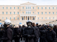 People protest in Athens, Greece, on December 6, 2024, marking the 16th anniversary of the death of 15-year-old Alexis Grigoropoulos, who is...