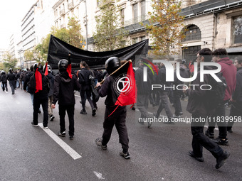 People protest in Athens, Greece, on December 6, 2024, marking the 16th anniversary of the death of 15-year-old Alexis Grigoropoulos, who is...