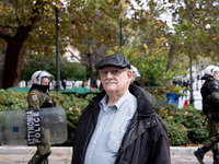 People protest in Athens, Greece, on December 6, 2024, marking the 16th anniversary of the death of 15-year-old Alexis Grigoropoulos, who is...