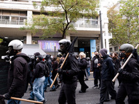 People protest in Athens, Greece, on December 6, 2024, marking the 16th anniversary of the death of 15-year-old Alexis Grigoropoulos, who is...