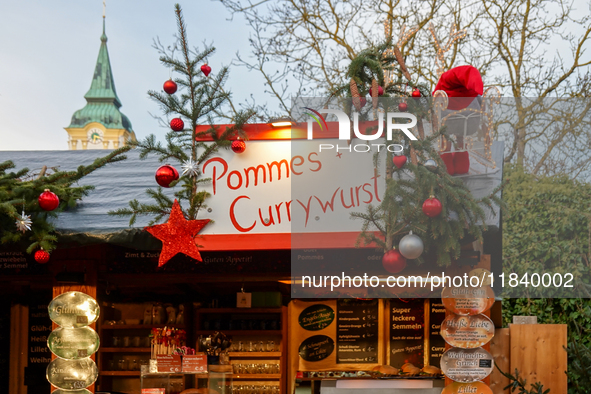 The historic center of Abensberg, Bavaria, Germany, on December 5, 2024, becomes a festive destination during the Christmas season. The trad...